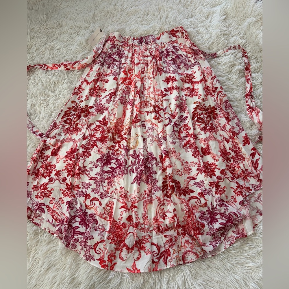 Anthropologie Maeve Red Midi Skirt - Size XS - NWT - Picture 3 of 11